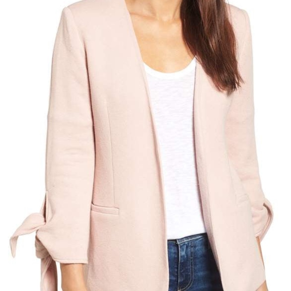Olivia Moon Tie Sleeve Blazer